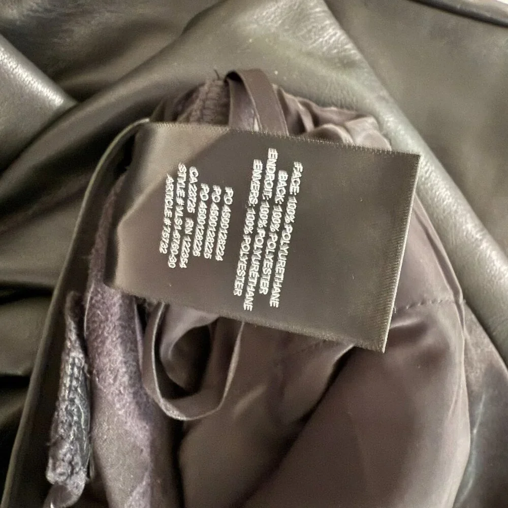 Aritzia Tie Waist Vegan Leather Pants Black Size 8 - Picture 8 of 8